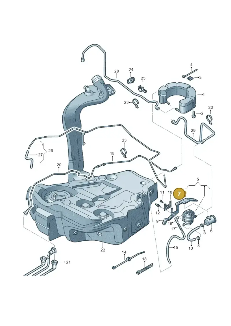 N90598804 — Audi TTS Coupe 2.0 (2010-2014) diagram 609201600, position 7