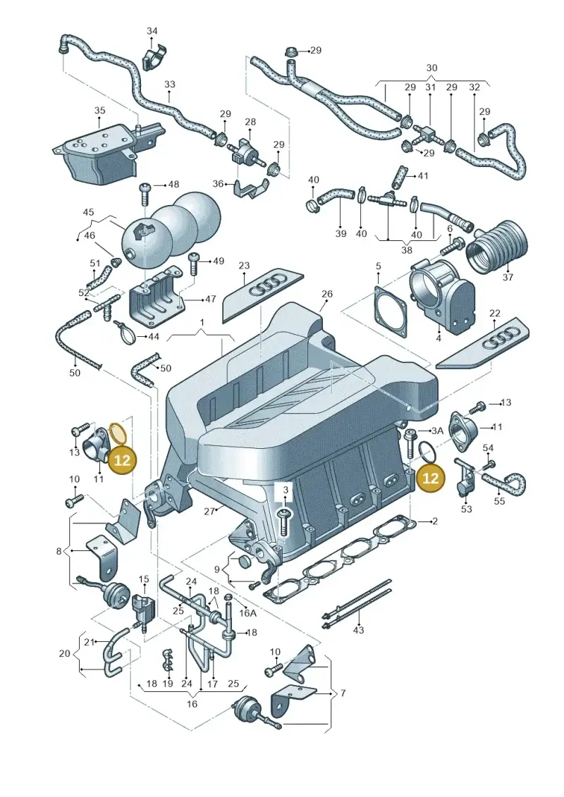N90613201 — Audi R8 qu. 5.2 (2012-2015) diagram 752133100, position 12