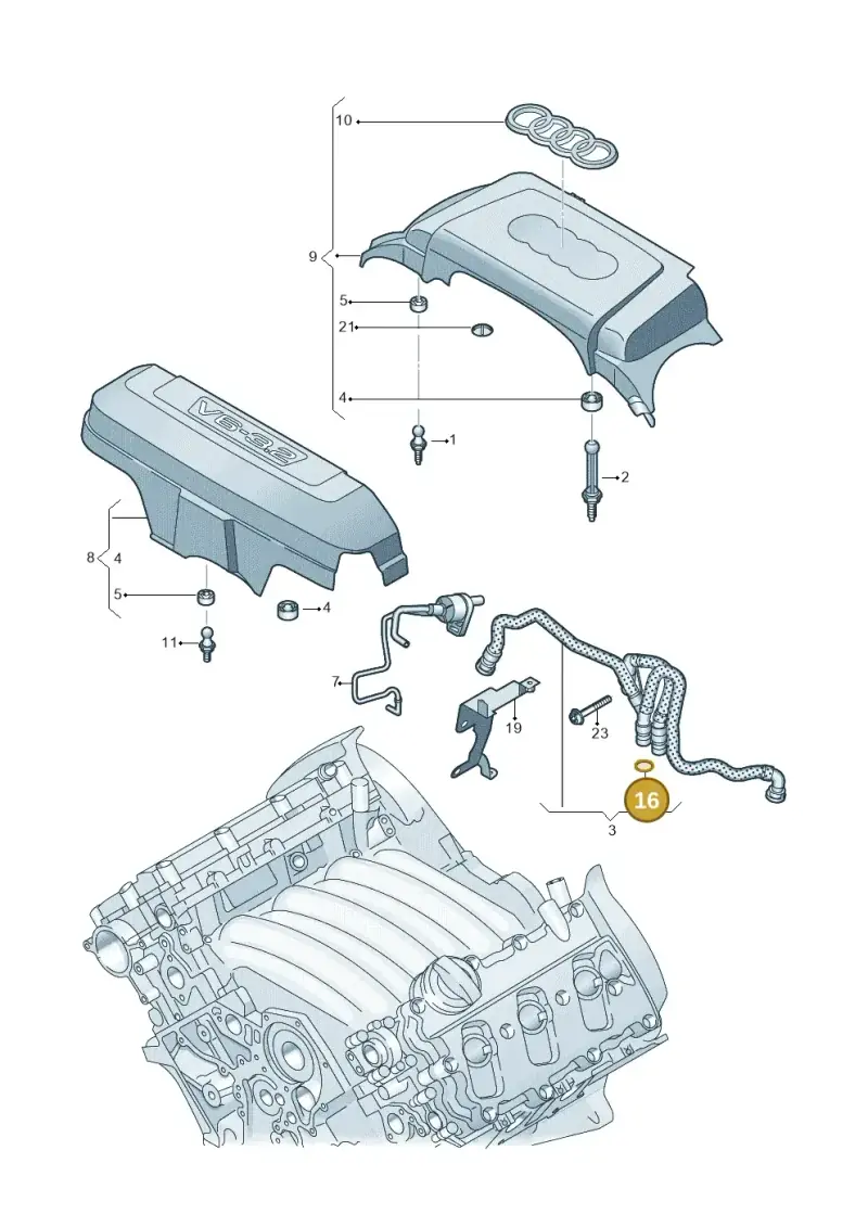 N90613201 — Audi A7 Sportback (2014-2018) diagram 788103350, position 16