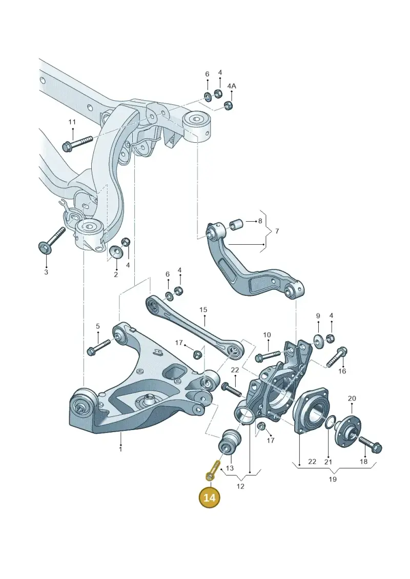 N90625902 — Audi RS4 Cabrio qu.    08> (2007-) diagram 249505060, position 14