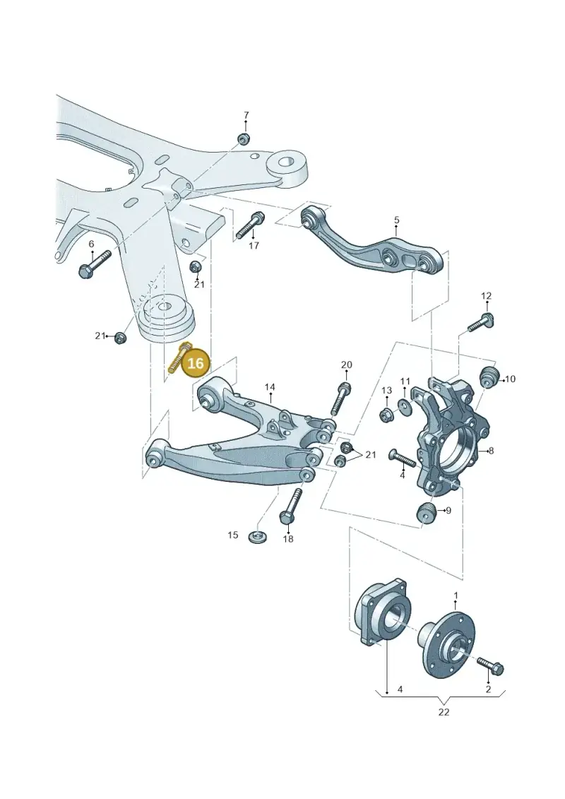 N90625902 — Audi A8/S8/qu. lang    08> (2007-) diagram 291505060, position 16