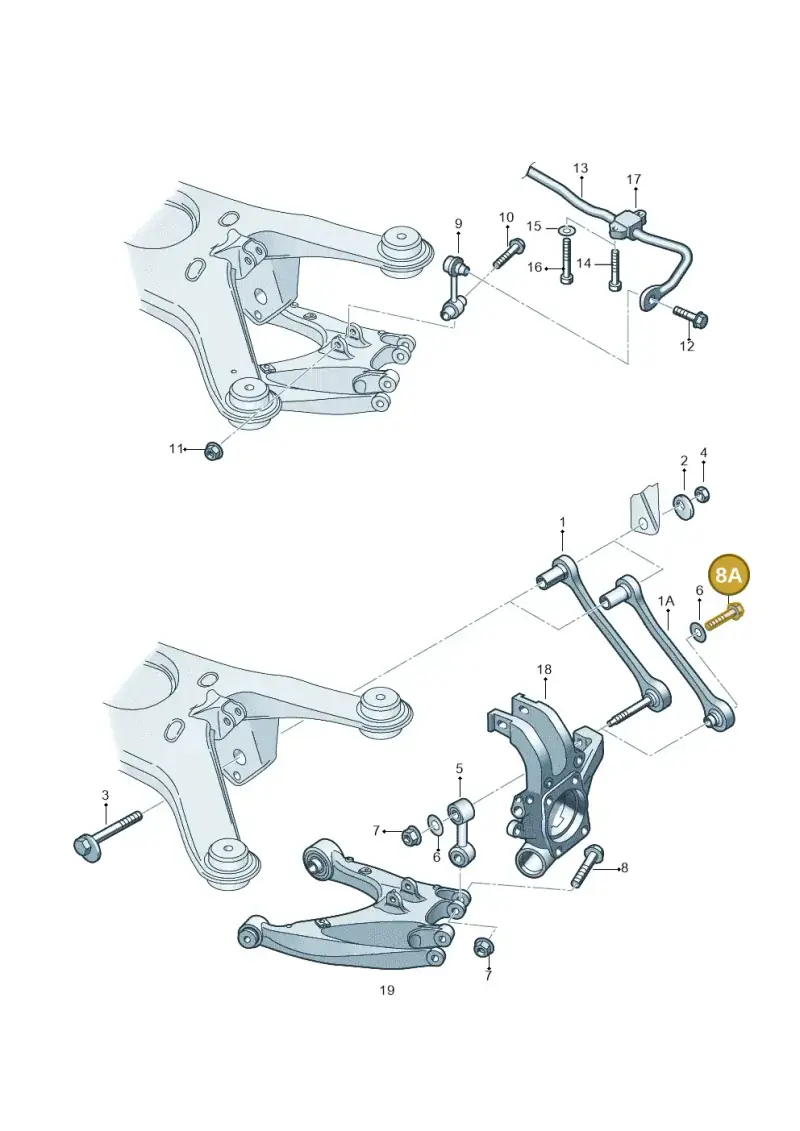 N90625902 — Audi A8/S8/qu. lang    08> (2007-) diagram 291505100, position 8A