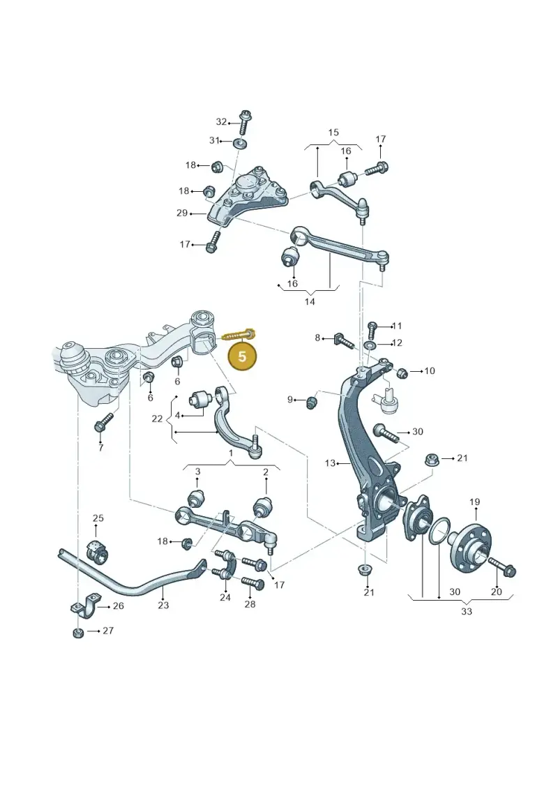 N90625902 — Audi A6 2.7 TDI (2008-2011) diagram 448407060, position 5