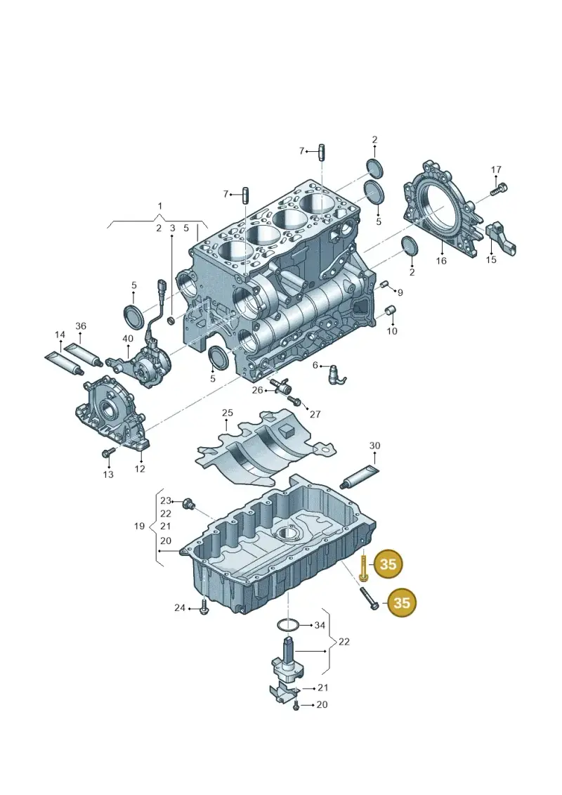 N90628303 — Audi A6 2.0 (2018-) diagram 430103530, position 35