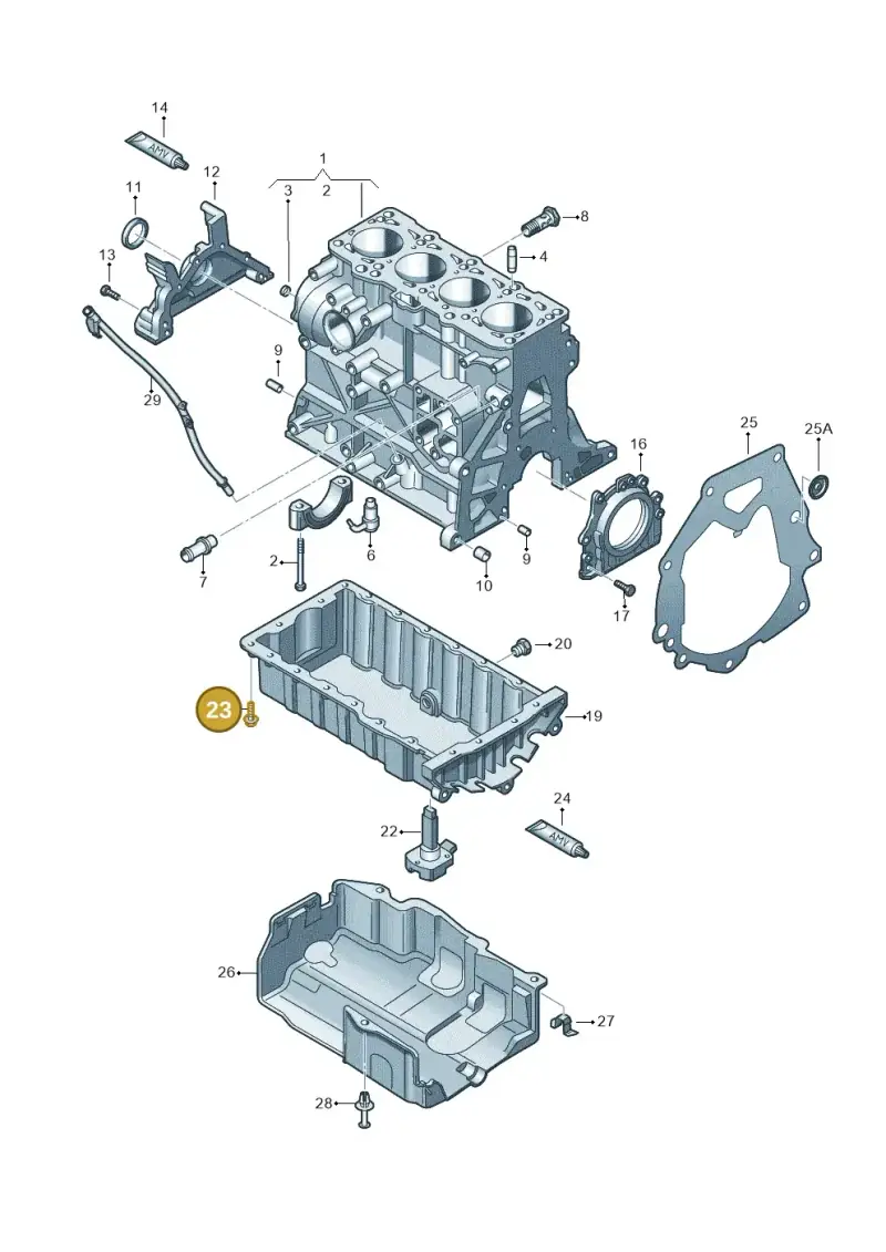 N90628303 — Audi Q5 qu. 2.0 TDI (2012-2017) diagram 634103200, position 23