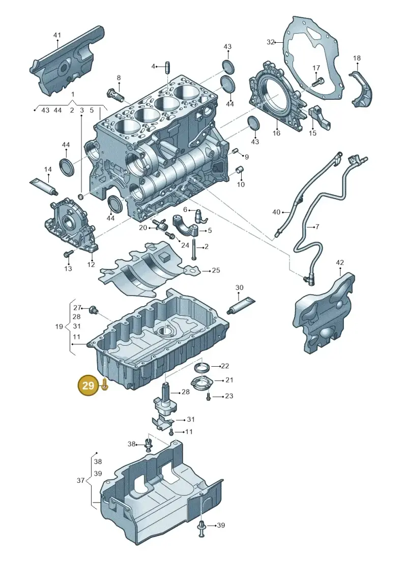 N90628303 — Audi A6 qu. 3.0 tdi (2014-2018) diagram 725103500, position 29