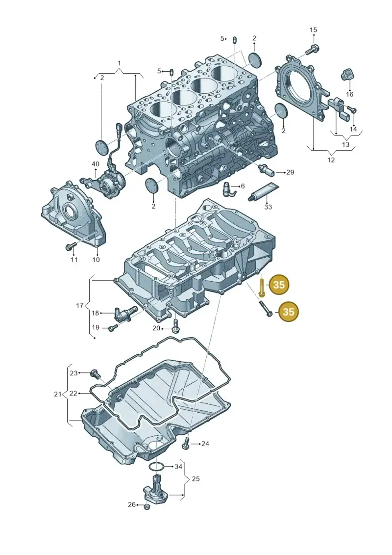 N90628303 — Audi A6 2.0 (2018-) diagram 849103350, position 35