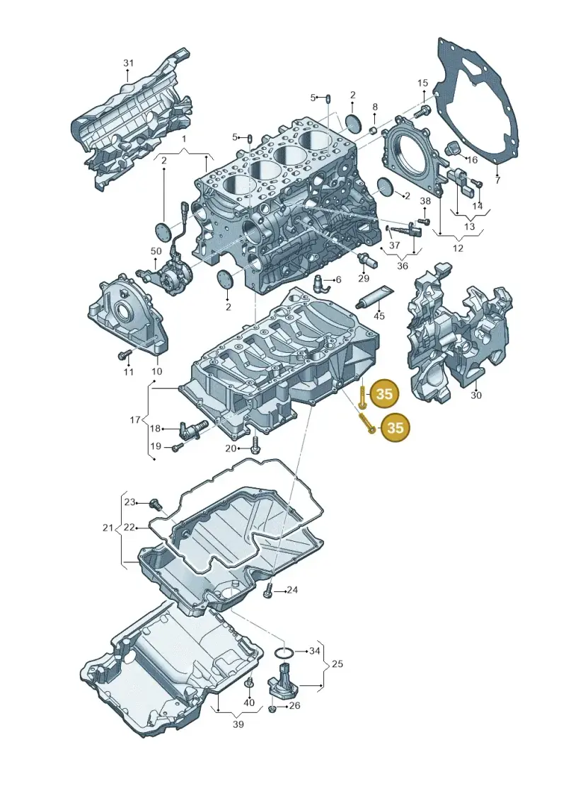 N90628303 — Audi A5 Limo 2.0 (2024-) diagram 8wh103550, position 35