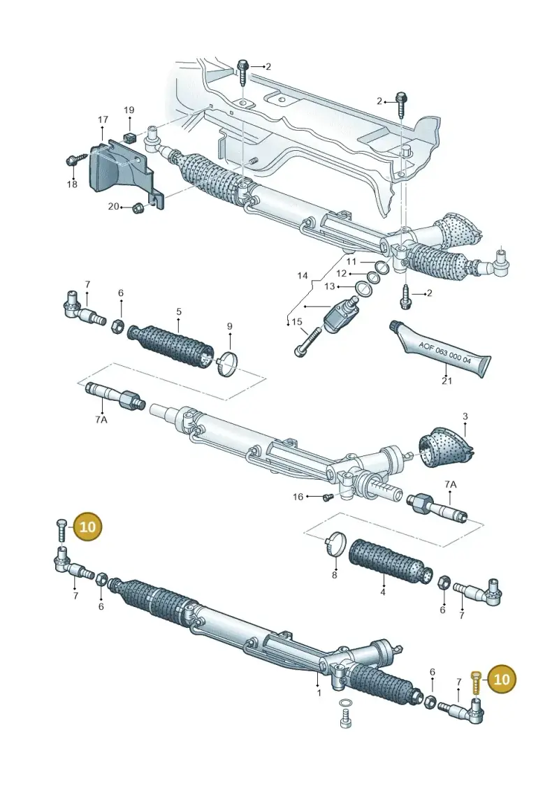 N90628902 — Audi RS6 qu. (2003-2004) diagram 261422410, position 10