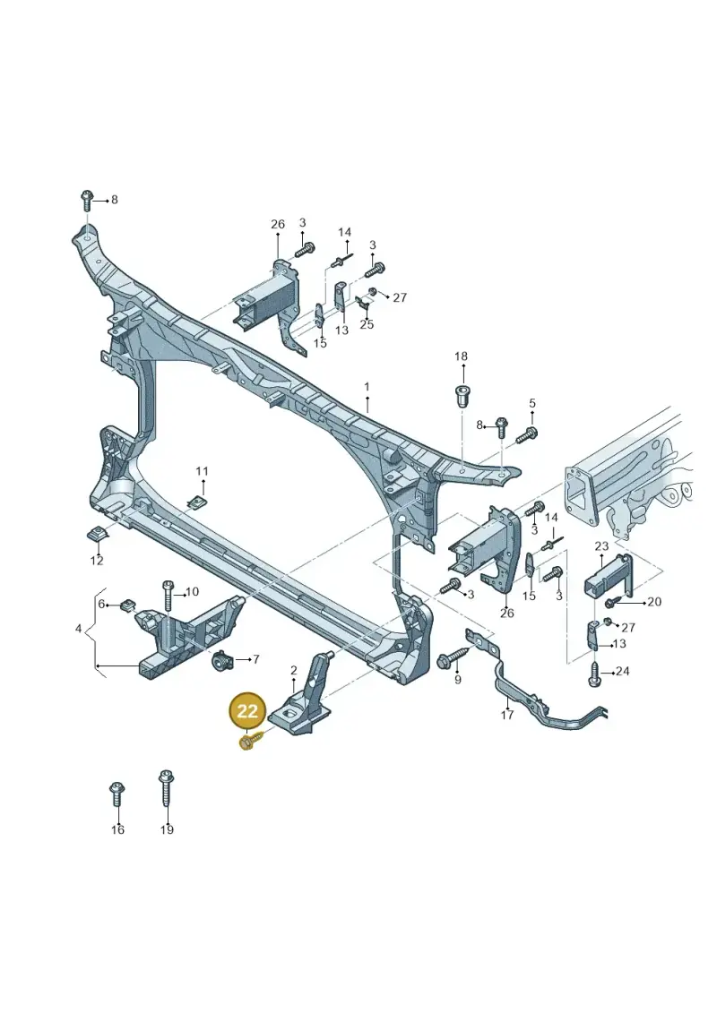 N90629803 — Audi RS6 Avant (2013-2018) diagram 758805000, position 22