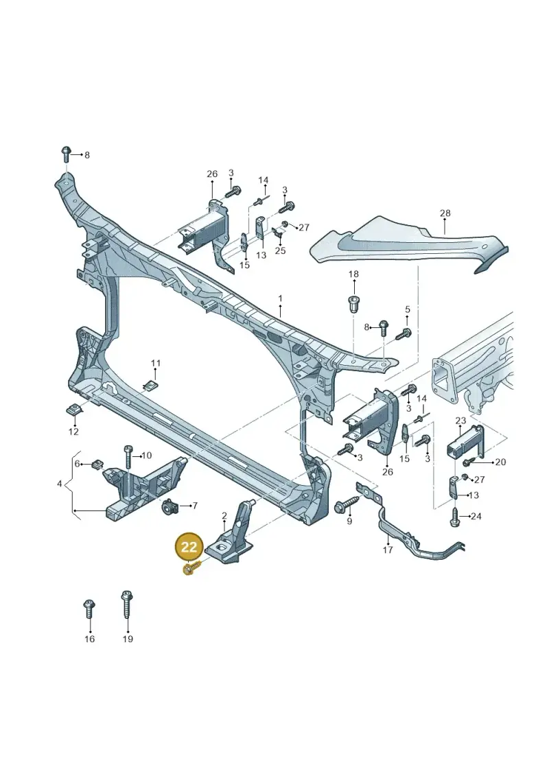 N90629803 — Audi RS7 Sportback (2013-2018) diagram 765805000, position 22