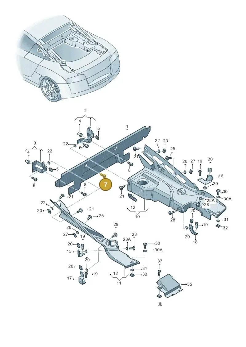 N90640301 — Audi R8 qu. 5.2 (2012-2015) diagram 752863300, position 7