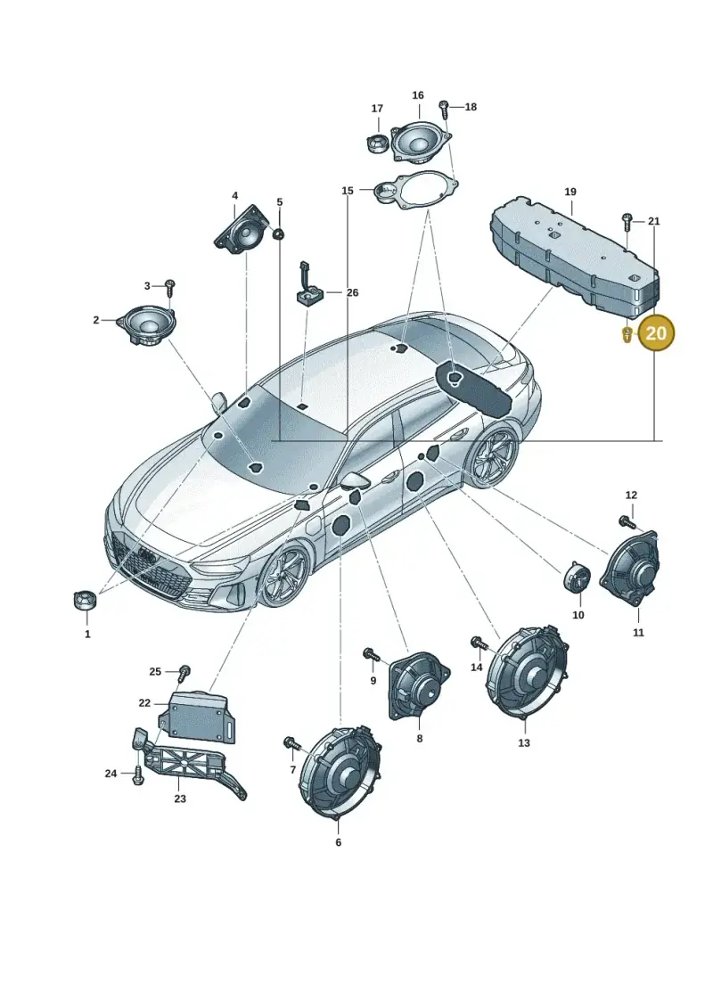 N90648102 — Audi RS e-tron GT (2020-2020) diagram 4j1035350, position 20