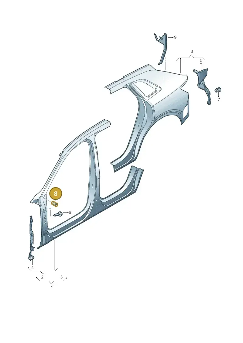 N90648102 — Audi Q8 e-tron (2018-2020) diagram 586809500, position 8