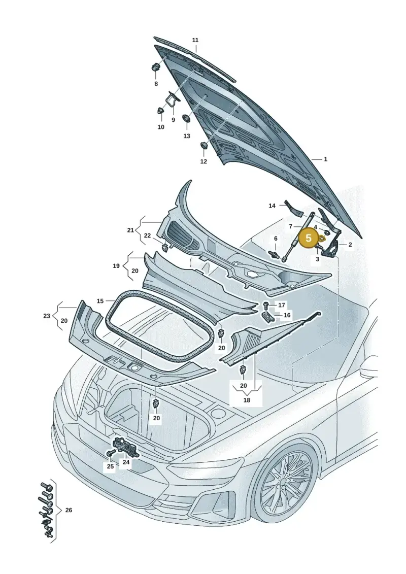 N90650001 — Audi RS e-tron GT (2020-2020) diagram 4j1823000, position 5