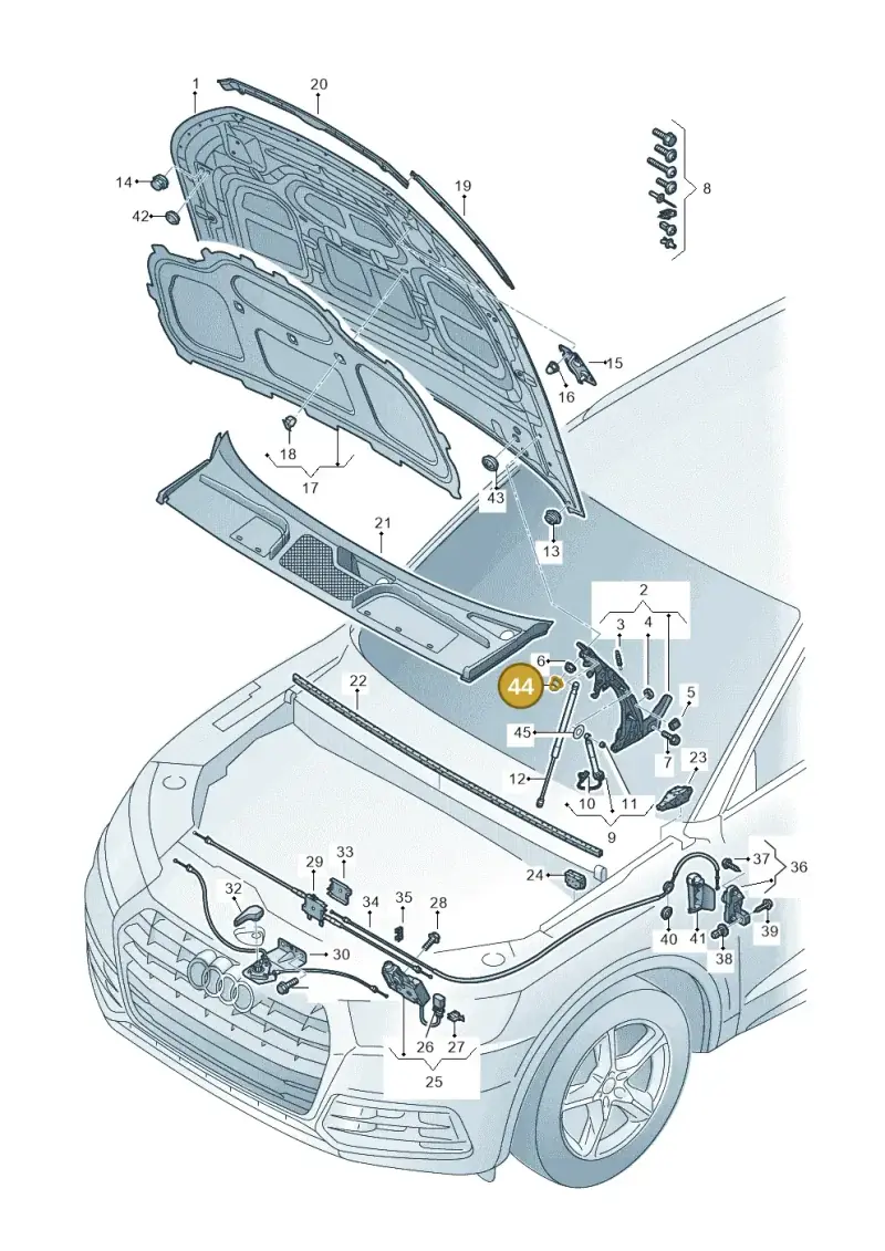 N90650001 — Audi Q5 (2016-2020) diagram 896823000, position 44