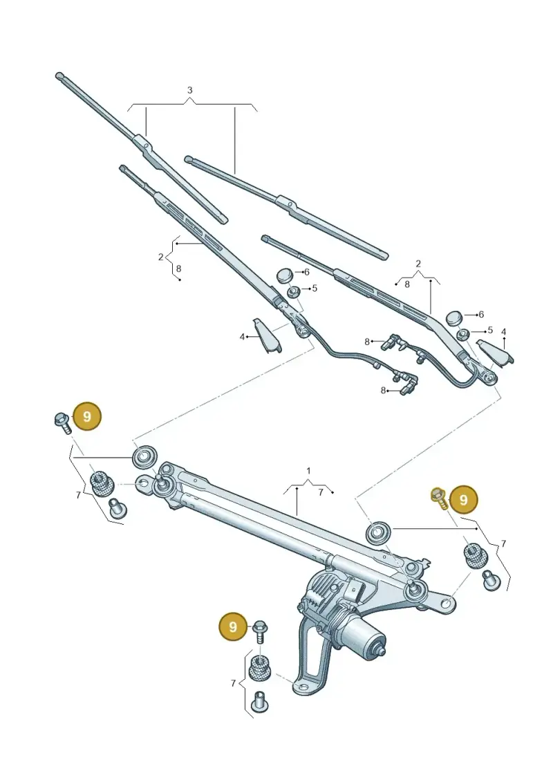N90652204 — Audi RS Q8 Quattro (2019-) diagram 838955050, position 9