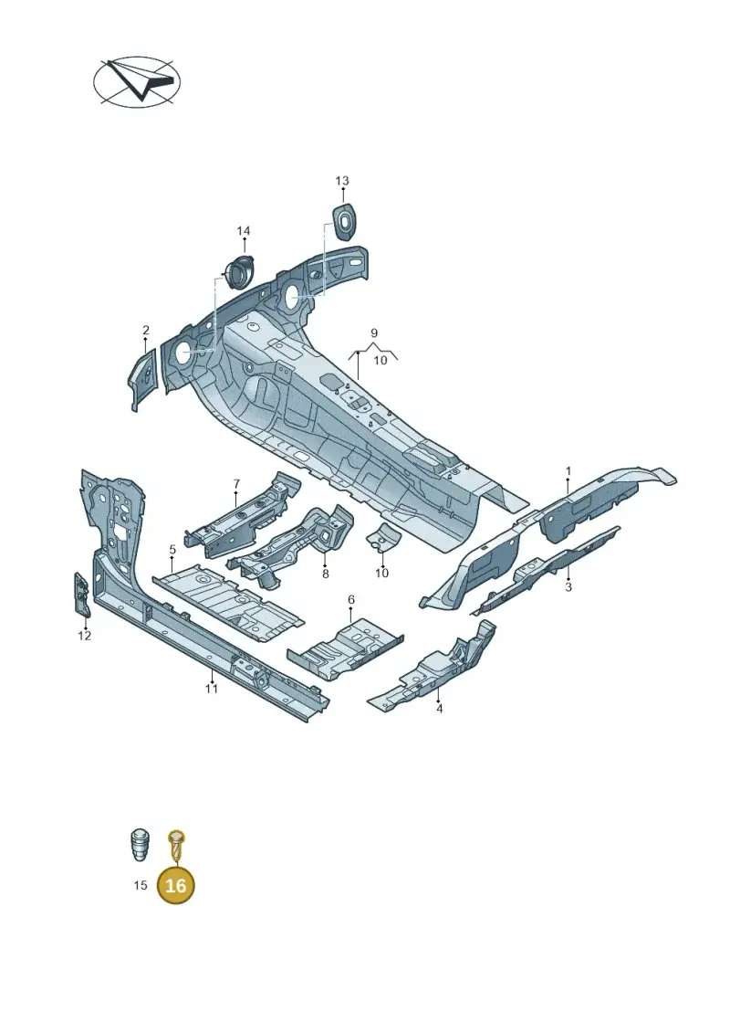 N90652602 — Audi A5 Limo 2.0 (2024-) diagram 435803150, position 16
