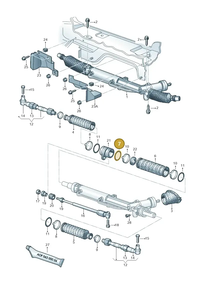 N90654202 — Audi A4/Avant (1999-2001) diagram 218422400, position 7