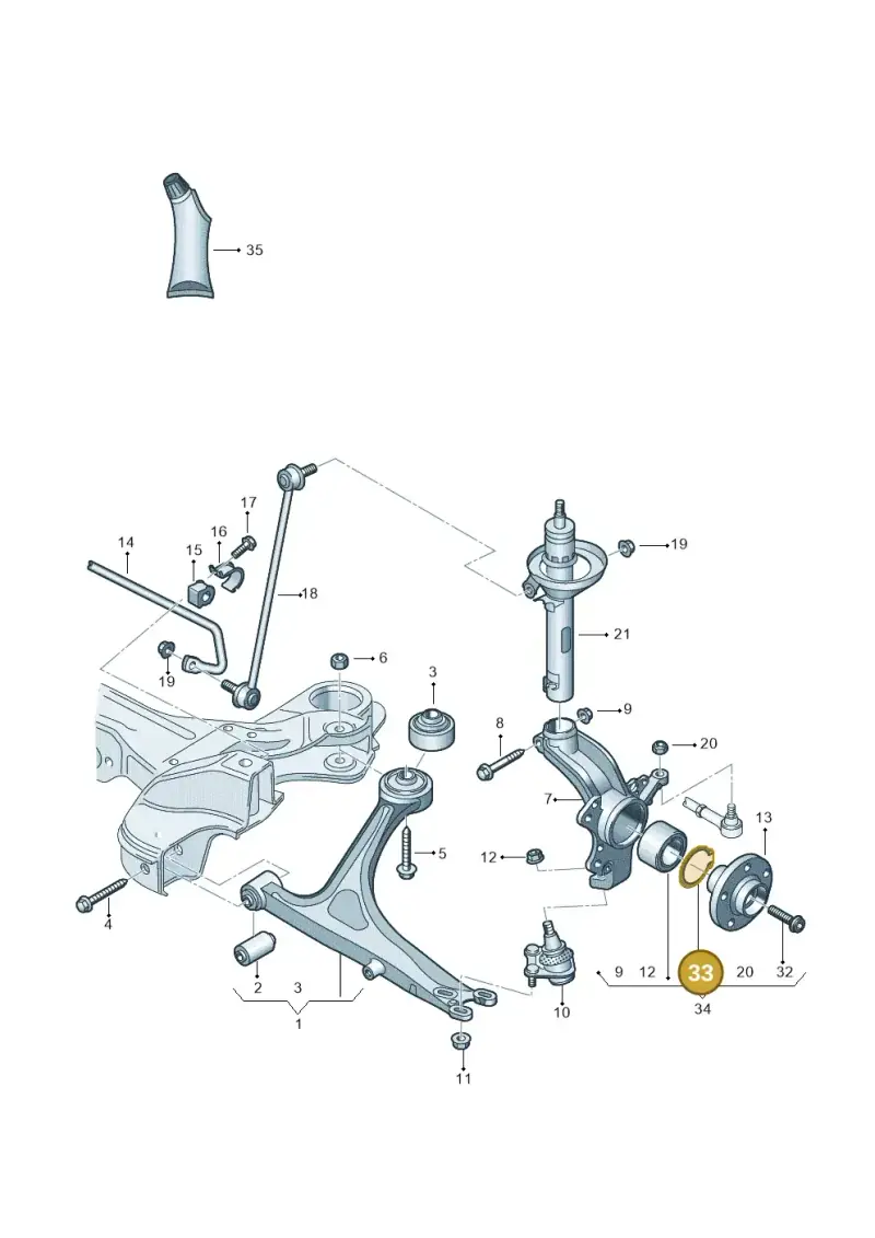 N90663201 — Audi TT Coupe/Roadster (2002-2006) diagram 278407050, position 33