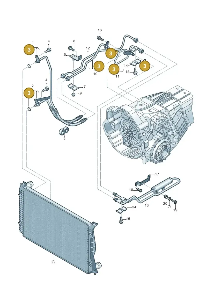 N90666001 — Audi A6 2.7 TDI (2008-2011) diagram 448317500, position 3