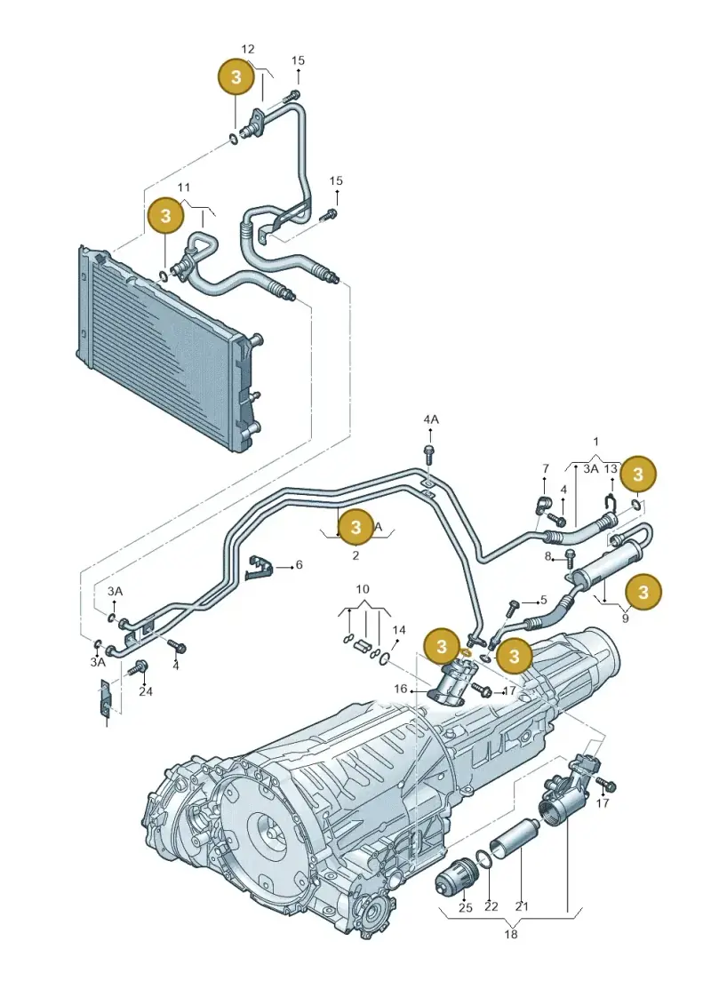 N90666001 — Audi Q5 qu. 2.0 (2009-2018) diagram 647317550, position 3