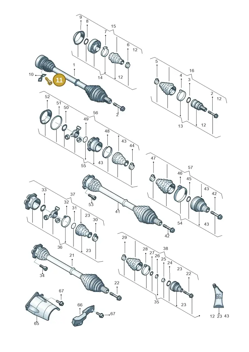 N90668201 — Audi A4/S4/Av./qu. (2001-2004) diagram 249407210, position 11