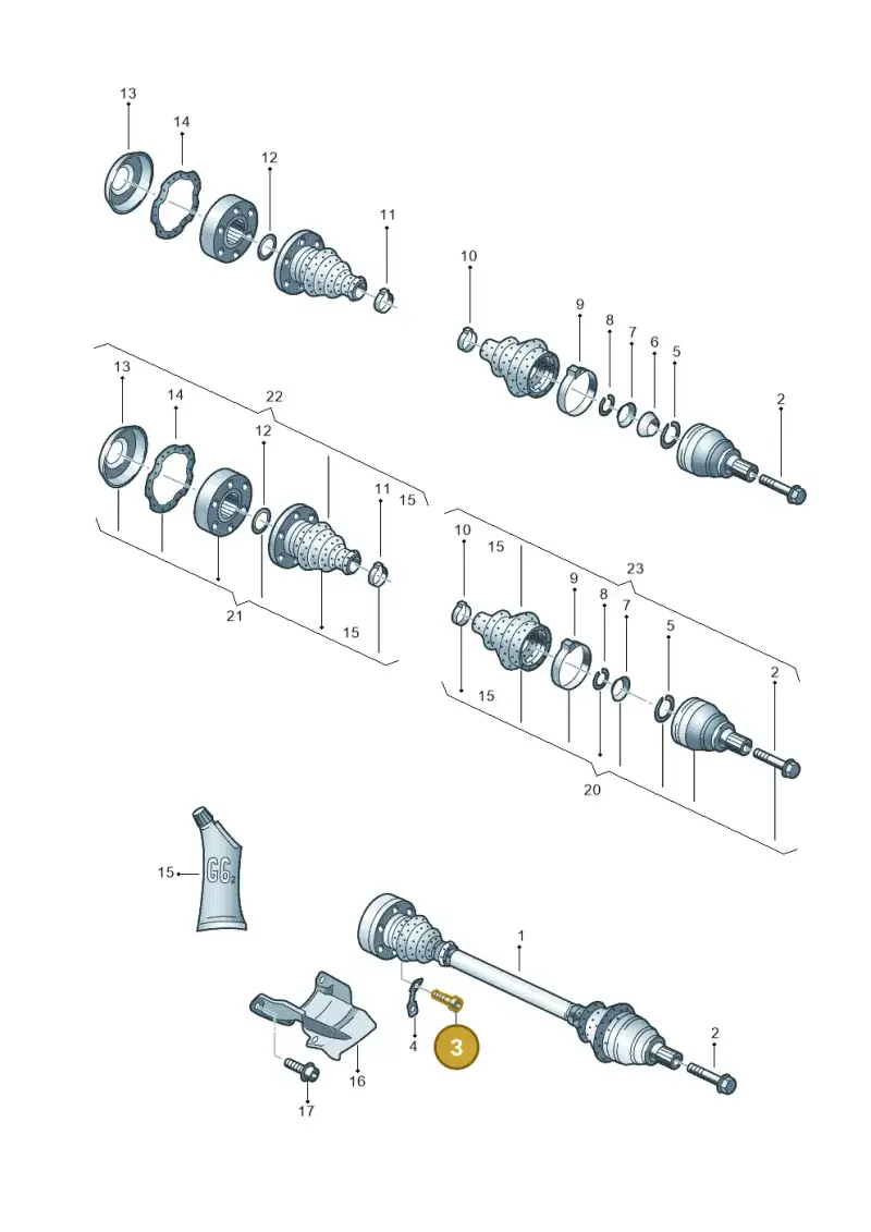 N90668201 — Audi A6 QU.ALLROAD     07> (2006-) diagram 258501100, position 3