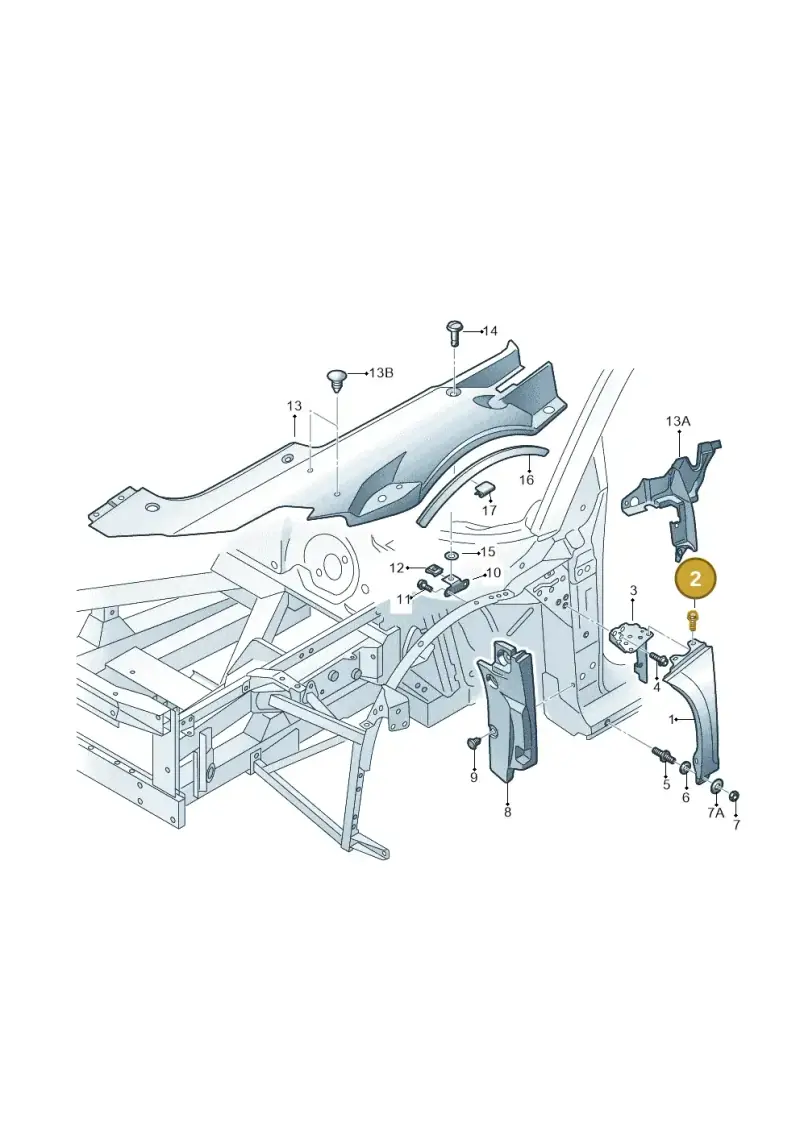 N90683302 — Audi R8 qu. 5.2 (2012-2015) diagram 618821000, position 2
