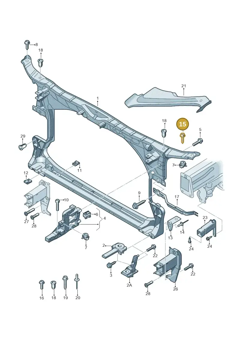 N90683302 — Audi A7 Sportback (2010-2015) diagram 711805000, position 15