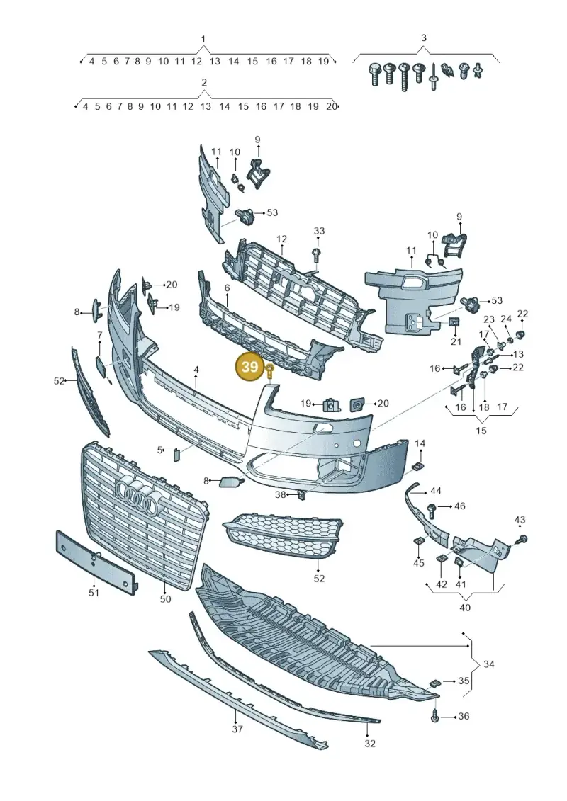 N90683302 — Audi A8L qu. 3.0 TDI (2013-2018) diagram 771807200, position 39
