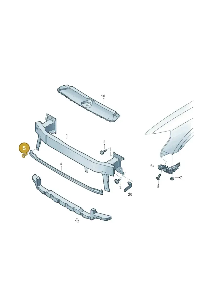 N90683306 — Audi Q3 quattro (2018-2019) diagram 597807000, position 5