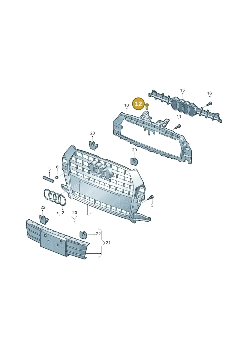 N90683306 — Audi Q3 1.4 (2016-) diagram 855853300, position 12