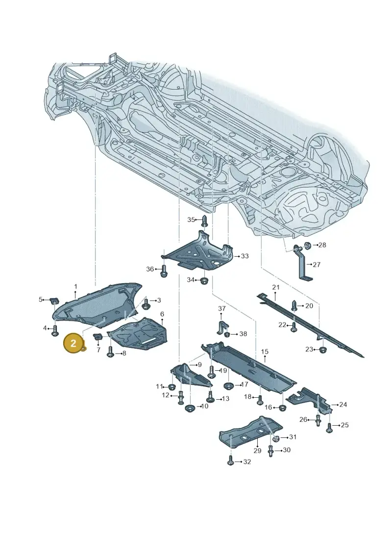 N90684705 — Audi Q8 Quattro 3,0 (2018-) diagram 429825000, position 2
