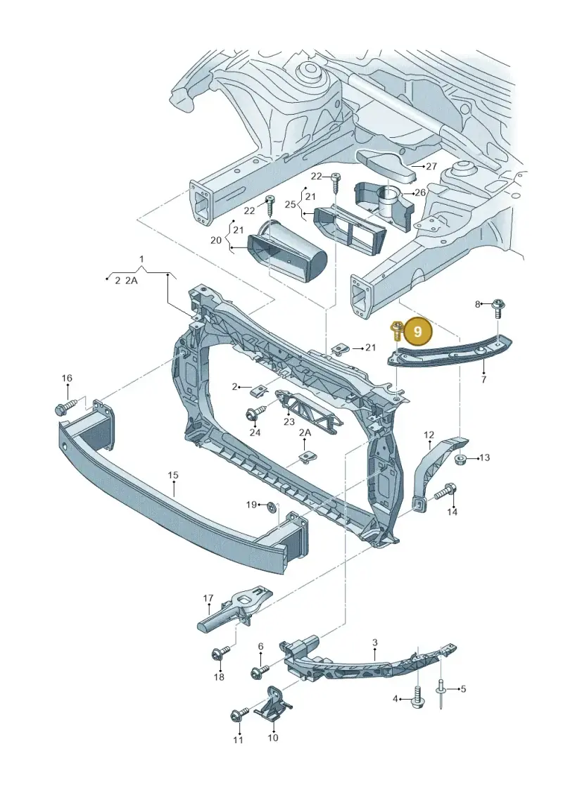 N90684705 — Audi Q3 1.4 (2016-) diagram 728805000, position 9