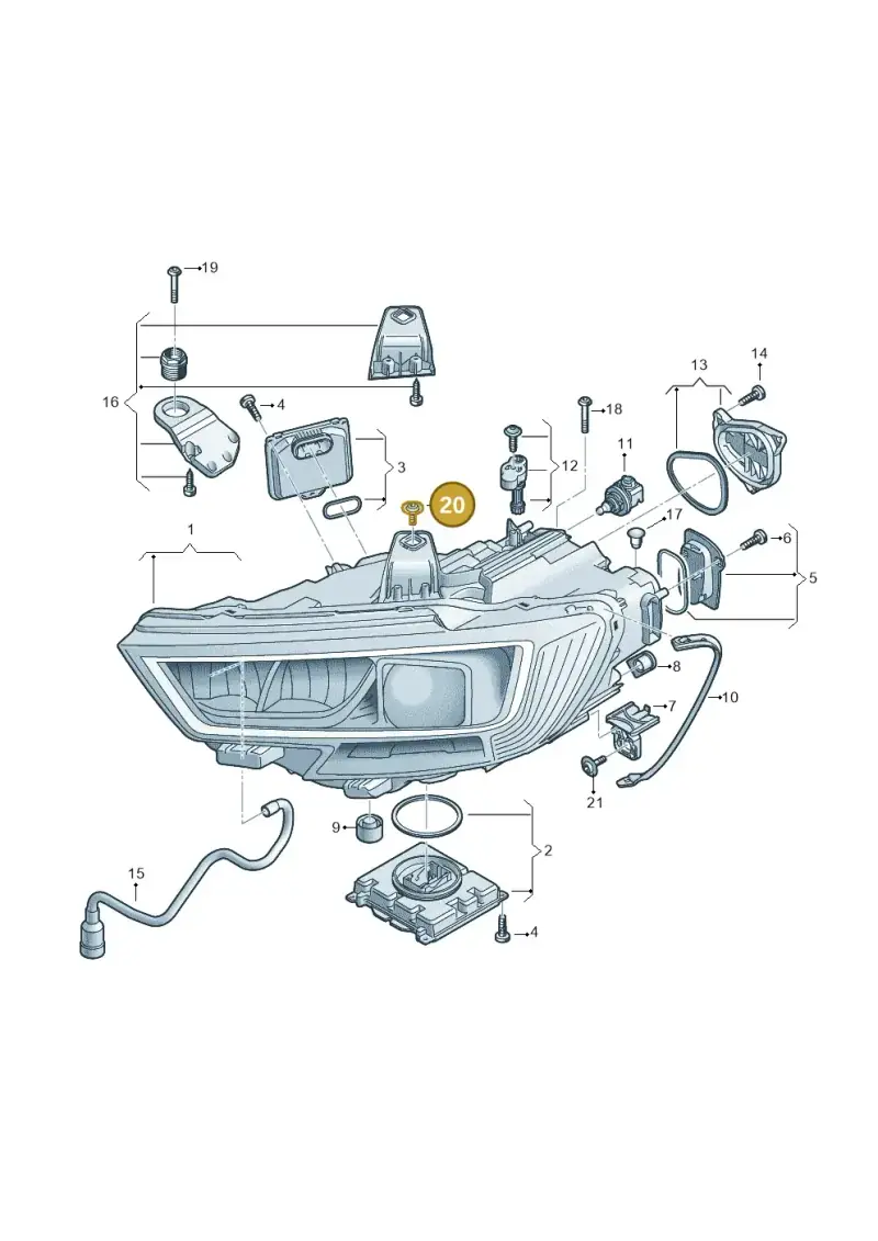 N90684705 — Audi RS3 Limousine (2017-2020) diagram 890941050, position 20