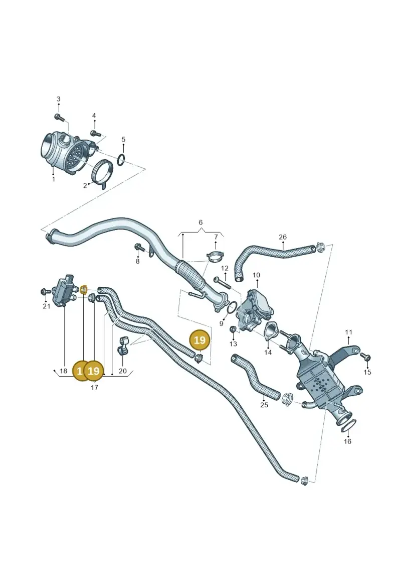 N90686704 — Audi A6 2.0 (2018-) diagram 435131450, position 19