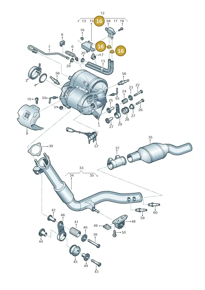 N90686704 — Audi Q8 Quattro 3,0 (2018-) diagram 859253680, position 16