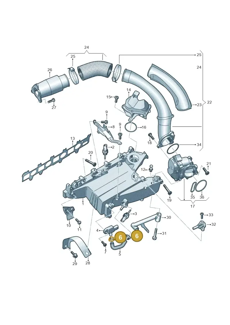 N90686704 — Audi A5 Limo 2.0 (2024-) diagram 430129050, position 6