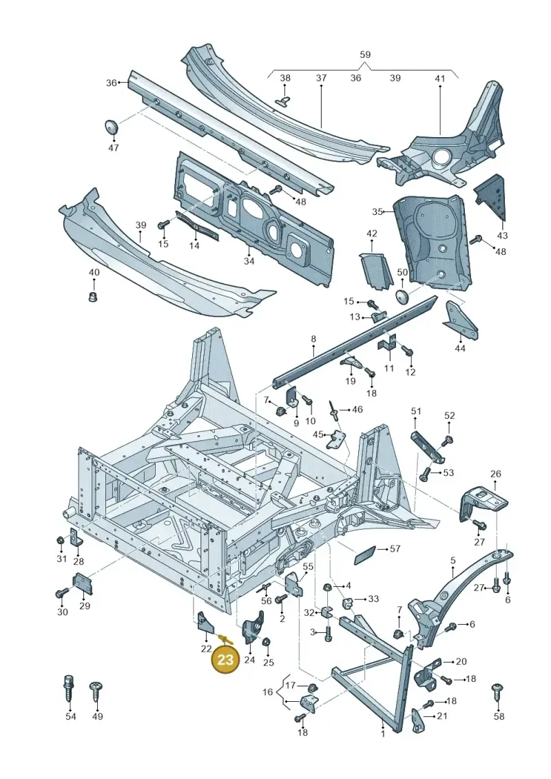 N90692402 — Audi R8 Spyder (2015-2024) diagram 872805000, position 23