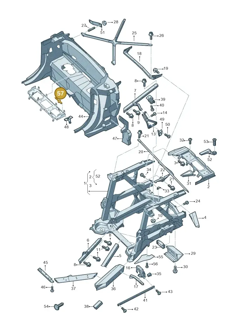 N90692402 — Audi R8 Spyder (2015-2024) diagram 872813000, position 57