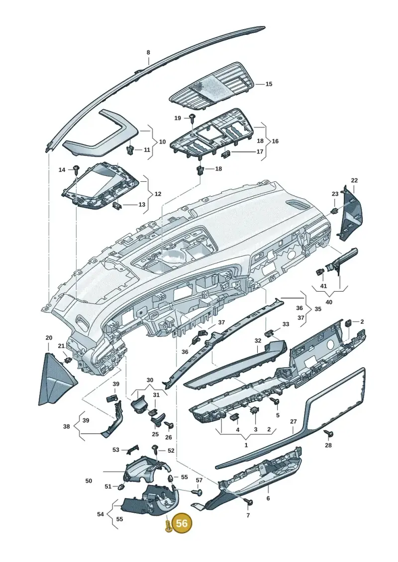N90698606 — Audi A5 Limo 2.0 (2024-) diagram 8wk857150, position 56