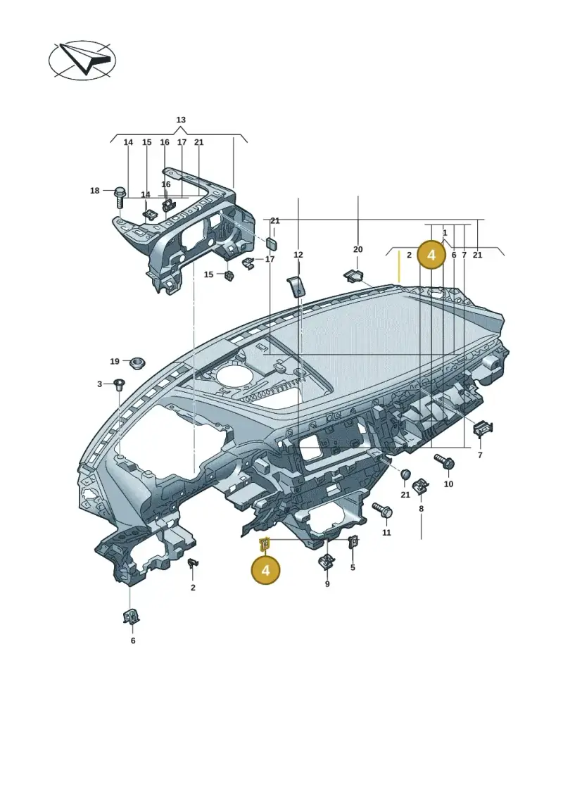 N90698805 — Audi RS e-tron GT (2020-2020) diagram 4j1857100, position 4