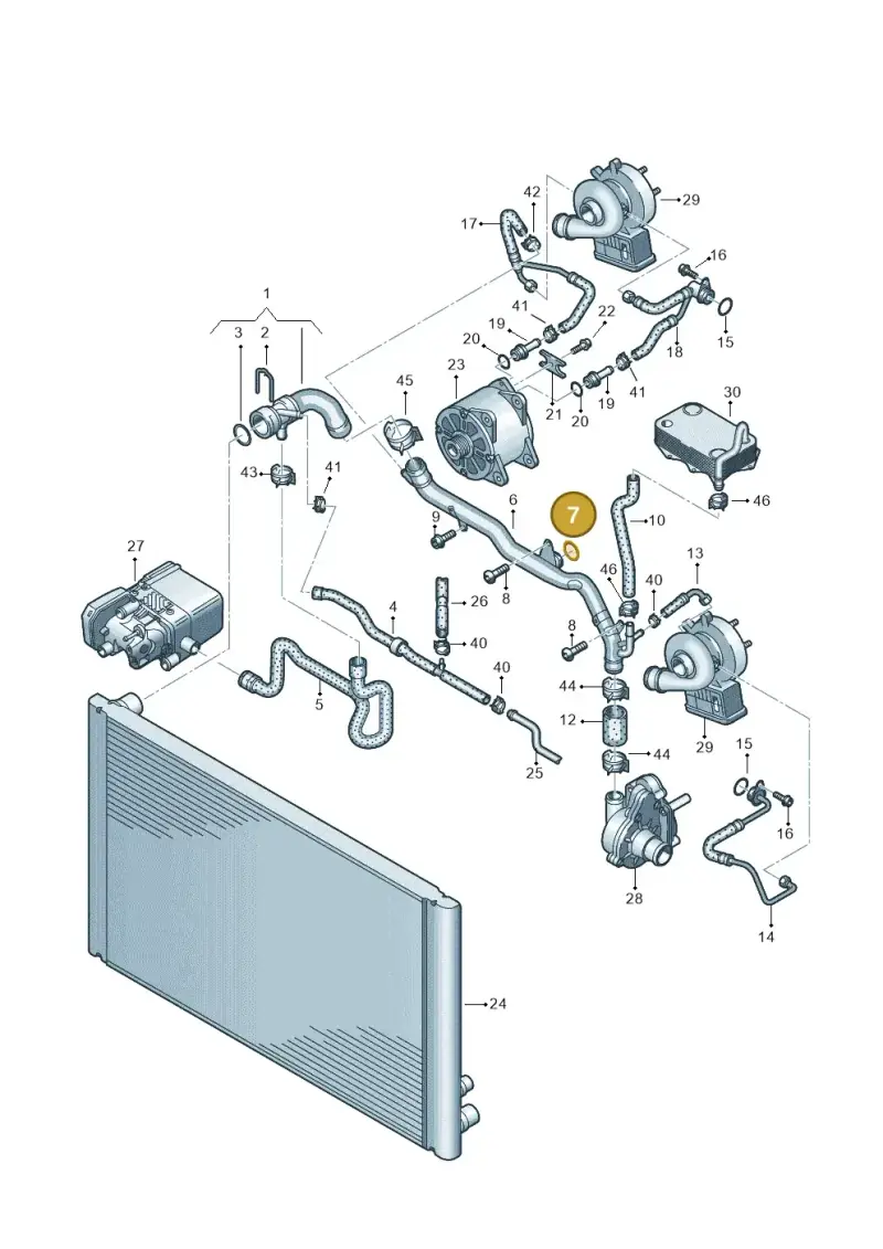 N90713203 — Audi A8/S8/qu. lang    08> (2007-) diagram 291121370, position 7