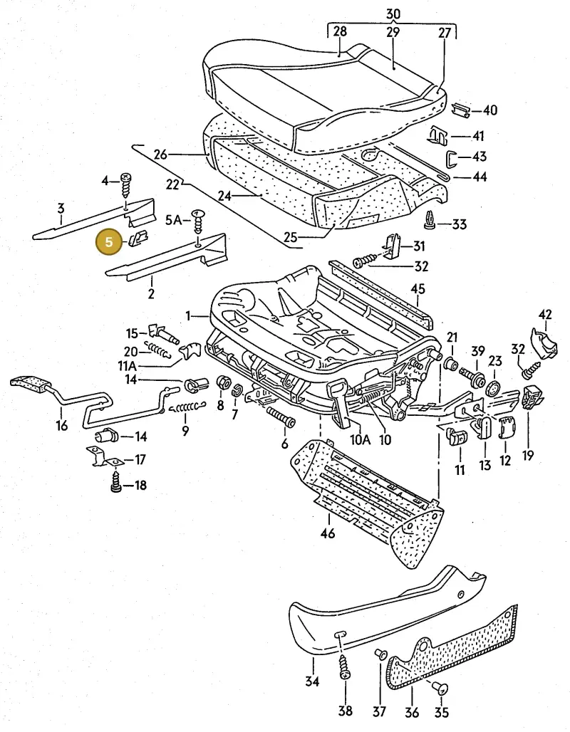 N90715001 — Audi 200 Turbo (1988-1990) diagram 087145000, position 5