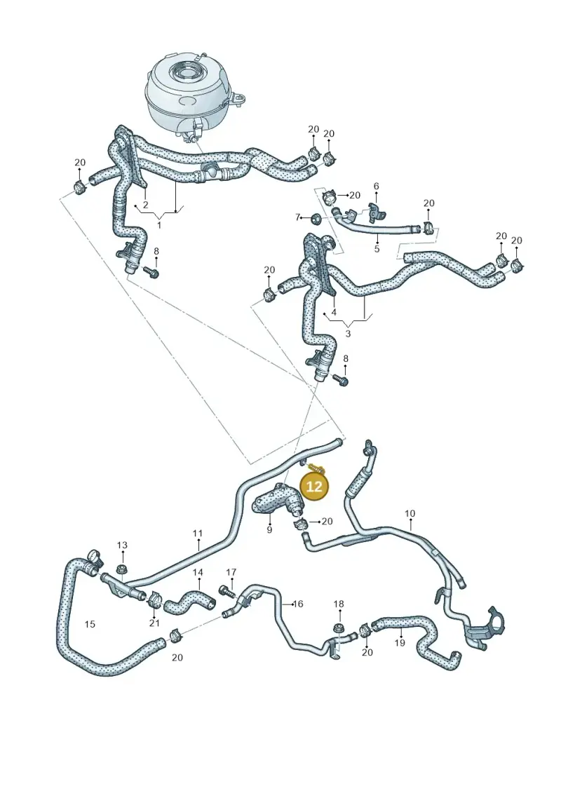 N90724603 — Audi A6 2.0 (2018-) diagram 435121250, position 12