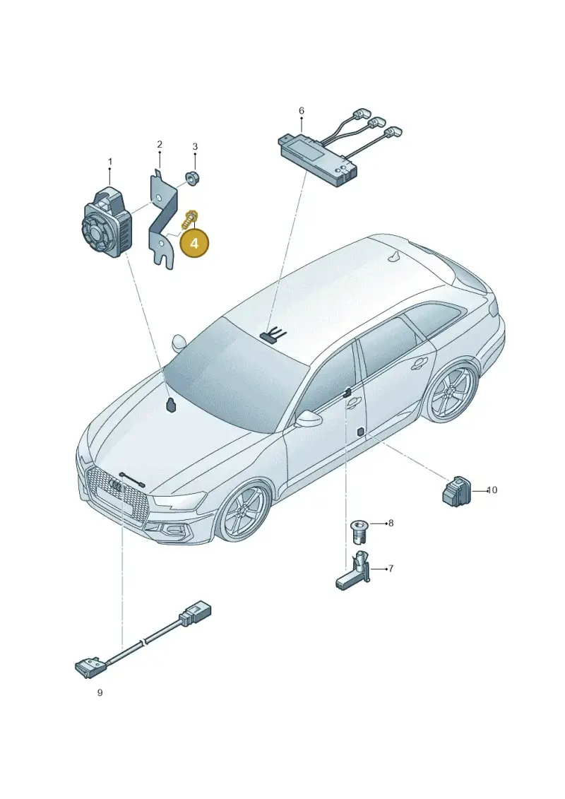 N90724603 — Audi RS4 Avant (2017-) diagram 438951400, position 4