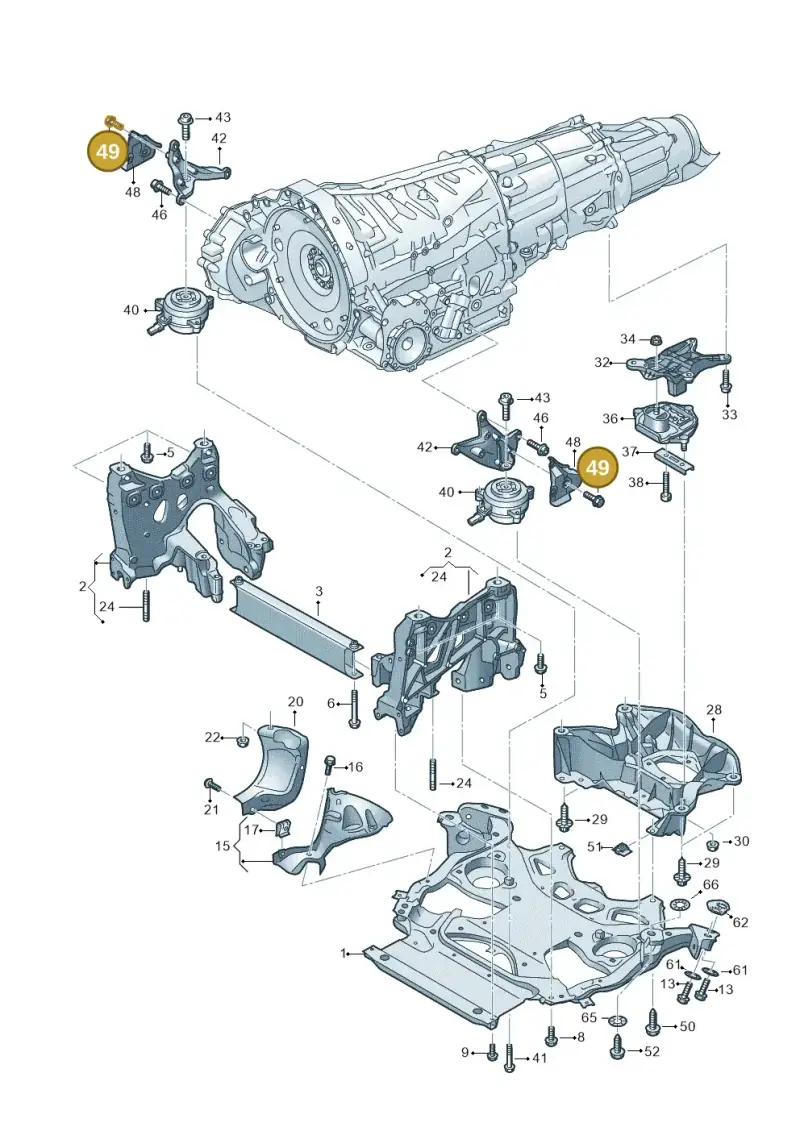 N90724603 — Audi RS6 Avant (2019-) diagram 537399000, position 49