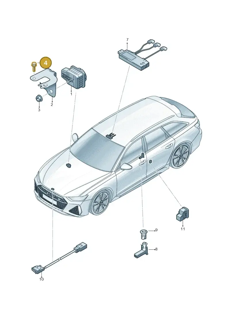 N90724603 — Audi RS6 Avant (2019-) diagram 537951400, position 4
