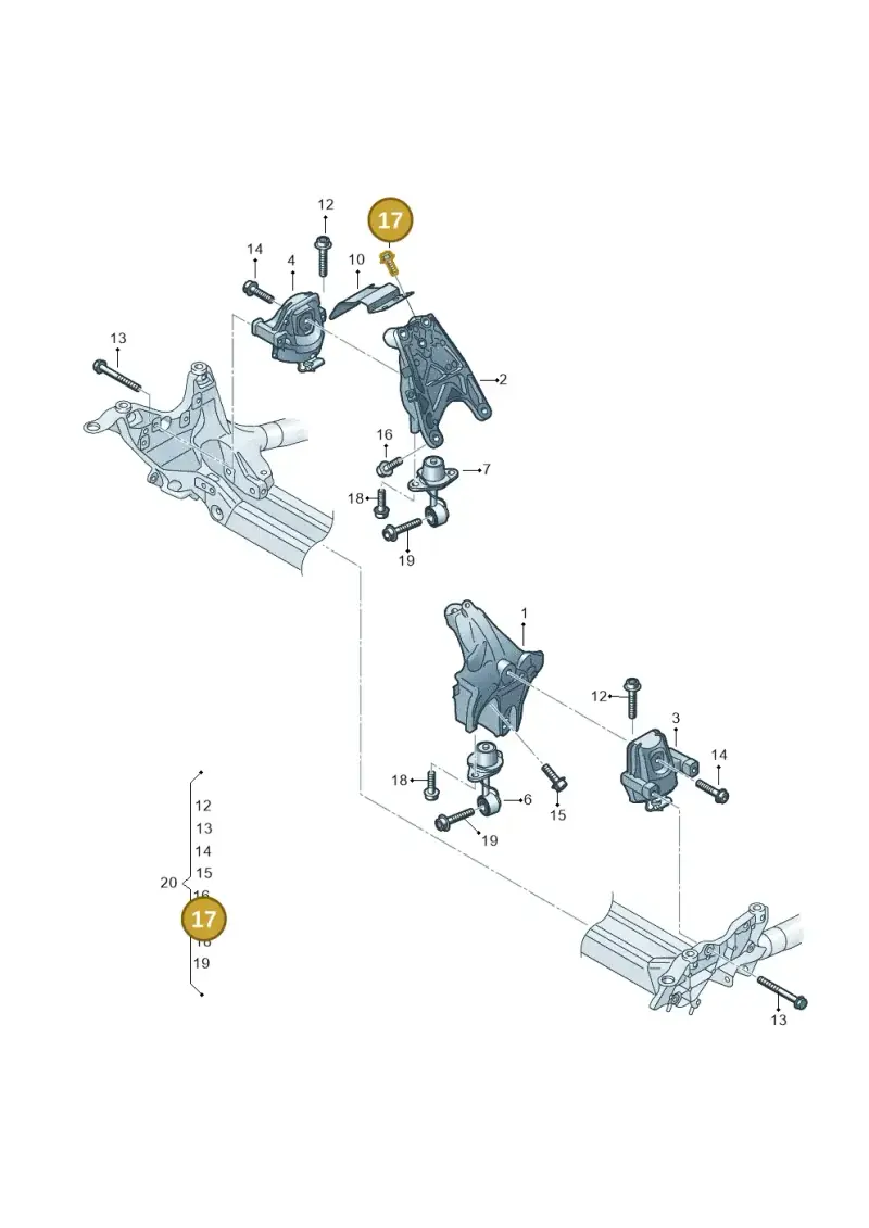 N90724603 — Audi A5 Limo 2.0 (2024-) diagram 849199600, position 17